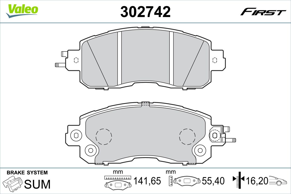 Set placute frana,frana disc 302742 VALEO